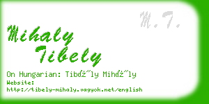 mihaly tibely business card